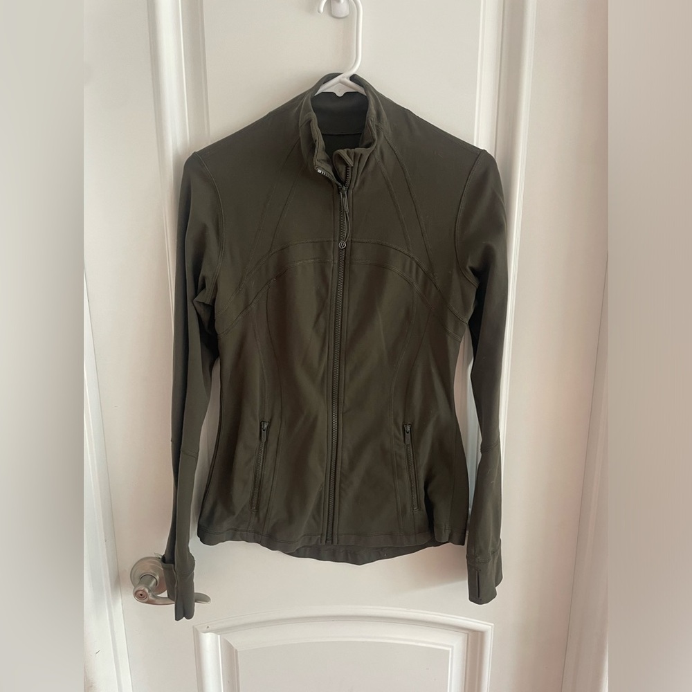 Lululemon Zipup in Olive Green
